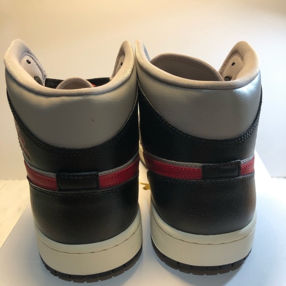 Nike Air Jordan 1 Mid Womens Black Grey Red  Sneakers - 11 US - Picture 4 of 14